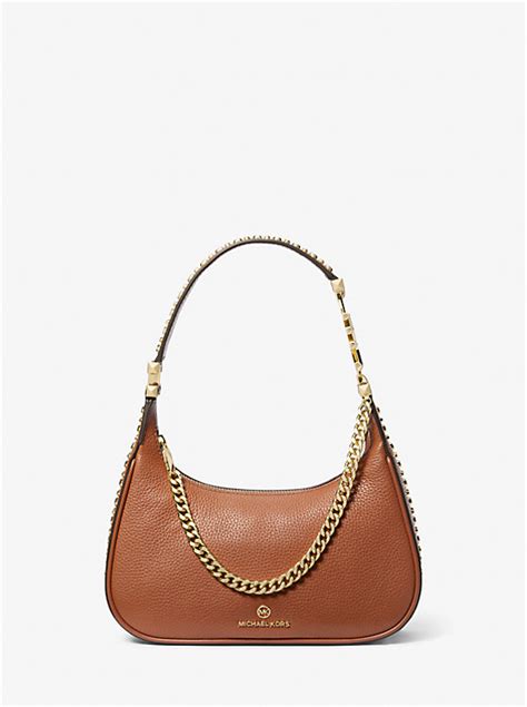 michael michael kors piper small pebbled leather shoulder bag|michael kors mercer small bag.